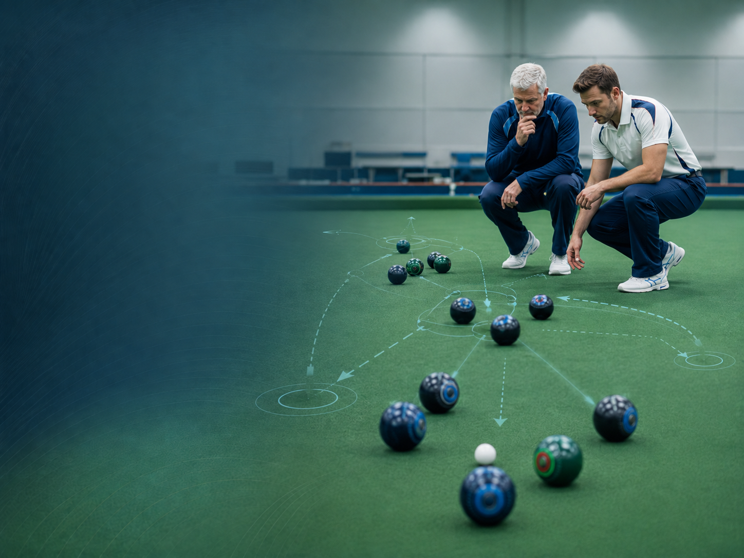 Lawn bowls tactical shot planning on the rink